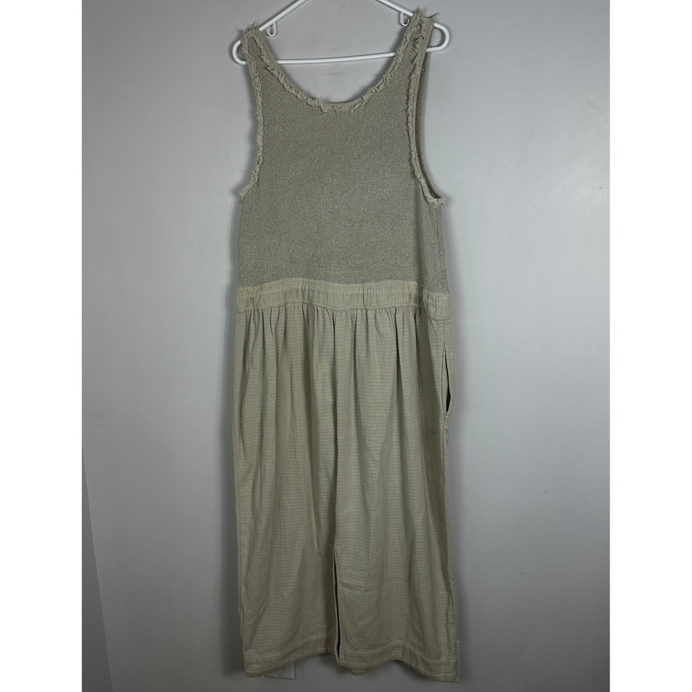 Free People Those Sunshine Feels Midi Dress Beachy Size Large Bohemian Minimal - Picture 4 of 12